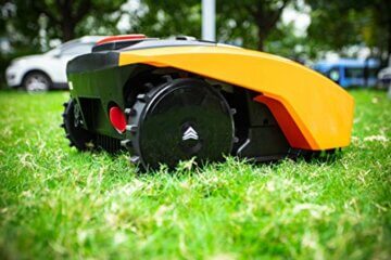 Yard Force Mähroboter EasyMow260 für geeignet für bis zu 260 qm-Selbstfahrender Rasenmäher Roboter, Bedienung und einfach zu bedienen, 30% Steigung 2,0 Ah Lithium-Ionen Akku, 20 V, schwarz/orange - 6